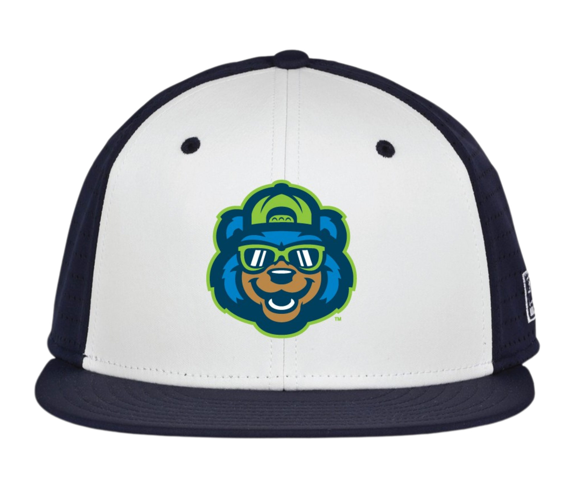 Decatur Bear Head Hat in Navy with White Front Panel