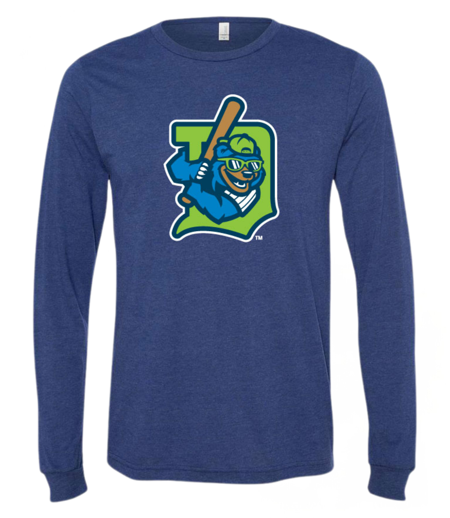 Decatur D-Bear Navy Tri-Blend Long Sleeve
