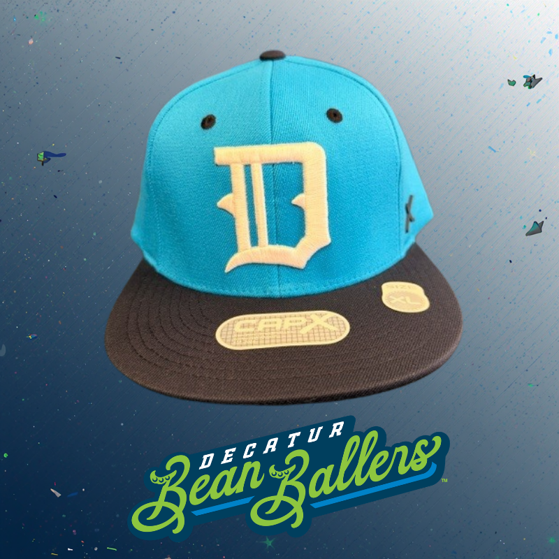 Decatur Bear Hat in Light Blue and Navy Bill