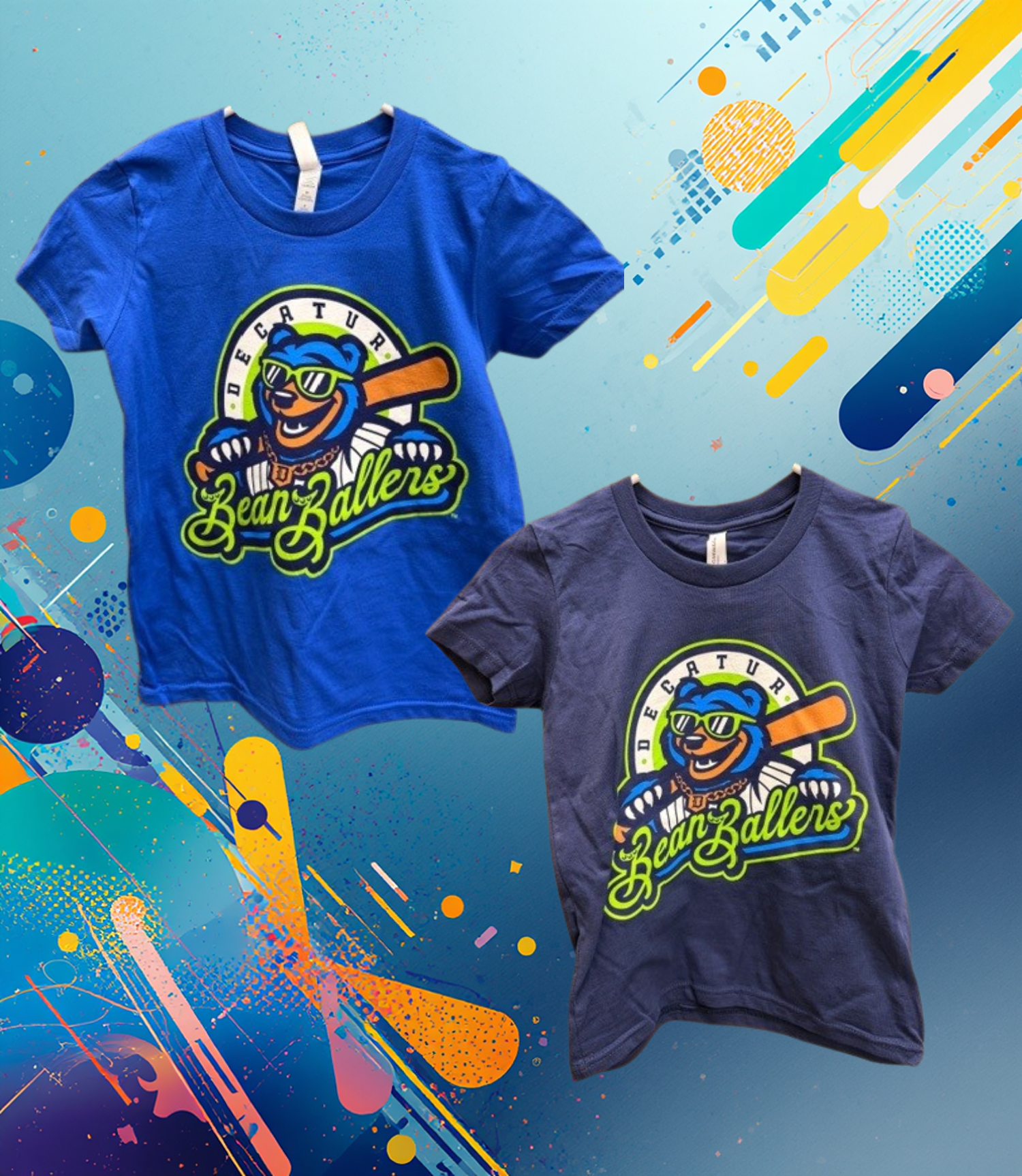 Decatur Bean Ballers Primary Design Kids T-Shirt